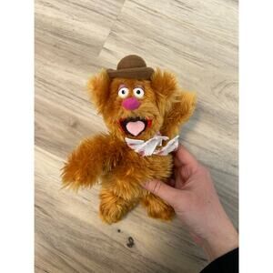 Muppets Fozzie Bear 9" Plush Soft Toy Jim Henson Vintage Style Spotted Bow